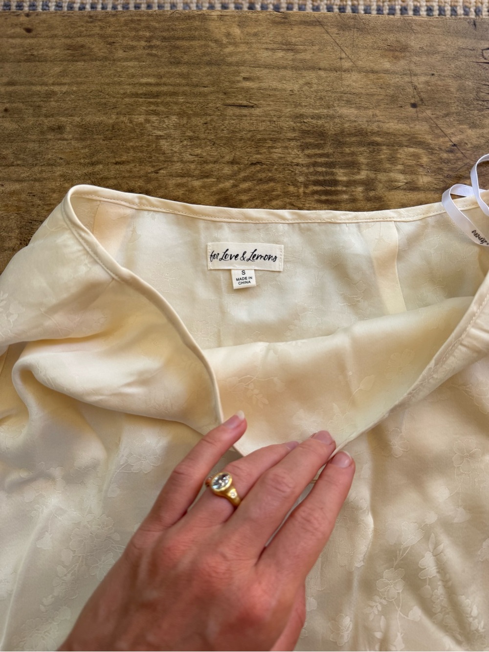 Cream Lace Hem Slip Skirt FL&L - Picture 5 of 9